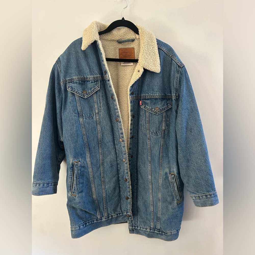 Levi's Light Blue Denim Sherpa-Lined Jacket